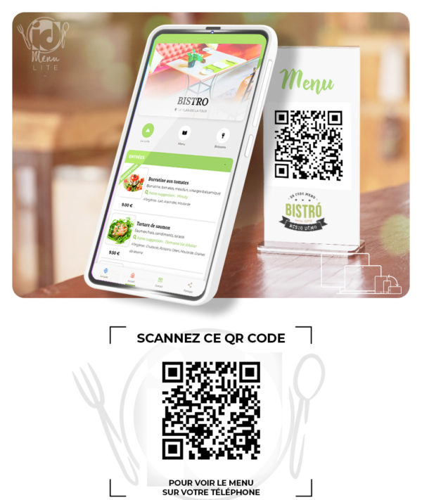 Qr Code Menu Smartphone Restaurant Digital Id Menu